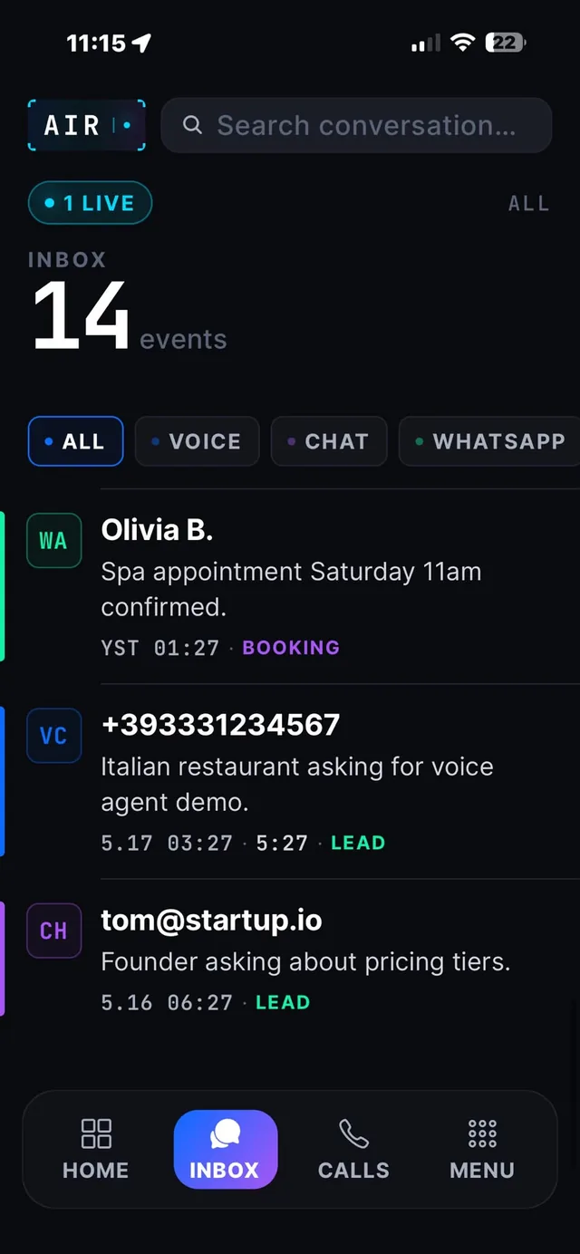Inbox: voce, chat și WhatsApp într-un singur loc