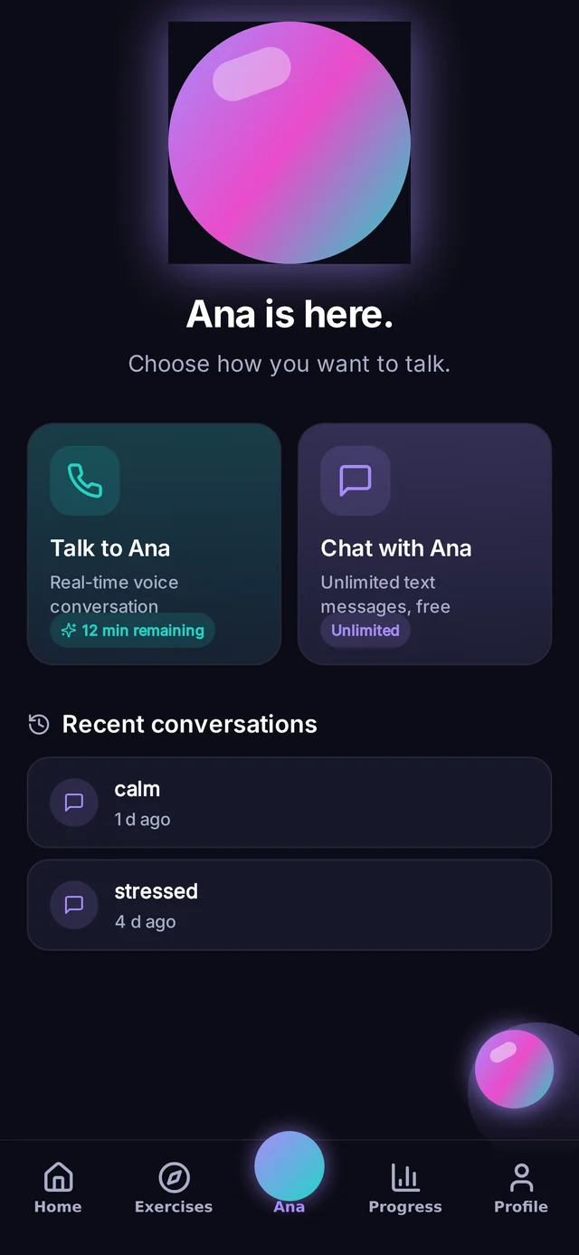 Vorbești cu Ana prin voce sau prin chat