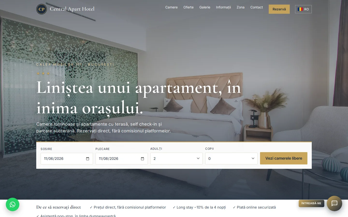 Central Apart Hotel: căutarea de camere chiar din prima pagină