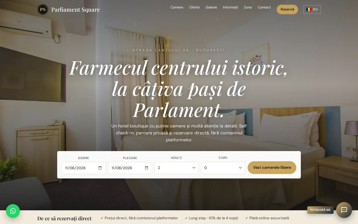 Parliament Square: un hotel boutique la câțiva pași de Parlament, în 9 limbi