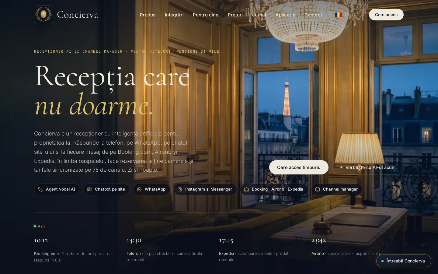 concierva.com: recepția care nu doarme