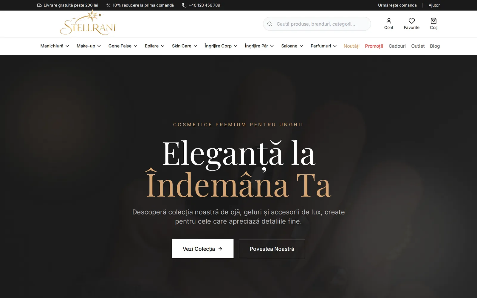 Magazin online (modelul Stellrani)